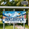 D Flat Pc Innsbruck Vintage Metal Aluminum Sign License Plate Travel Souvenirs Gifts for Friends Suitable for Living Room