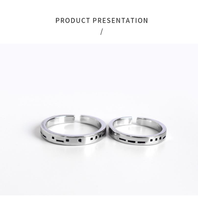 Personalized Morse Code Love Couple Rings In S925 Sterling Silver - Creative Korean Style for Men and Women