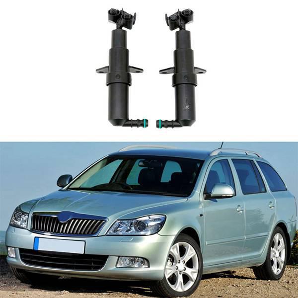 Pair of 1Z0955965A & 1Z0955966A Washer Nozzles for 07-09 Skoda Octavia MK1