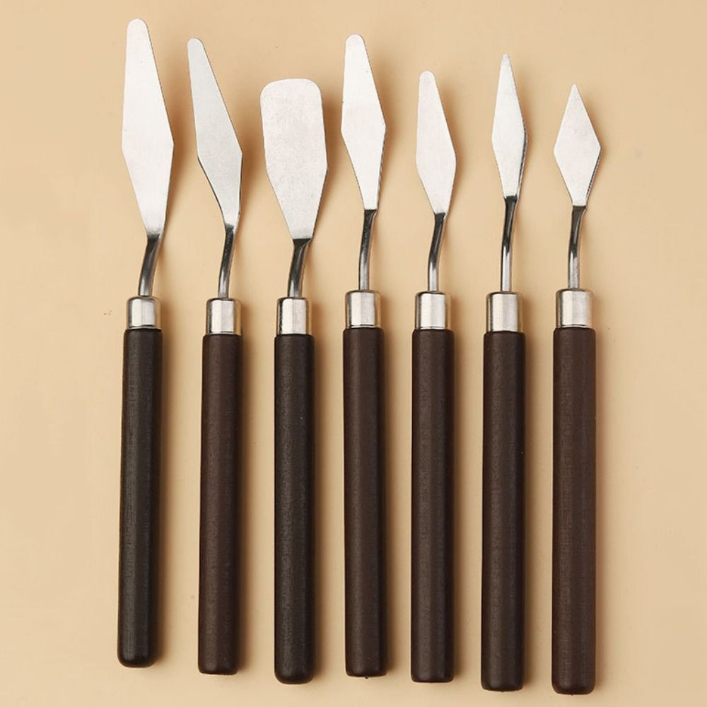 Stainless Steel Oil Painting Scraper Palette Art Painting Scraper Palette Spatula  Student