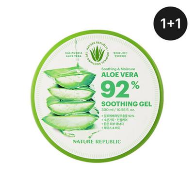 Nature Republic Gel calmante e hidratante de aloe vera 1+1, 300 ml, opción única PK0166