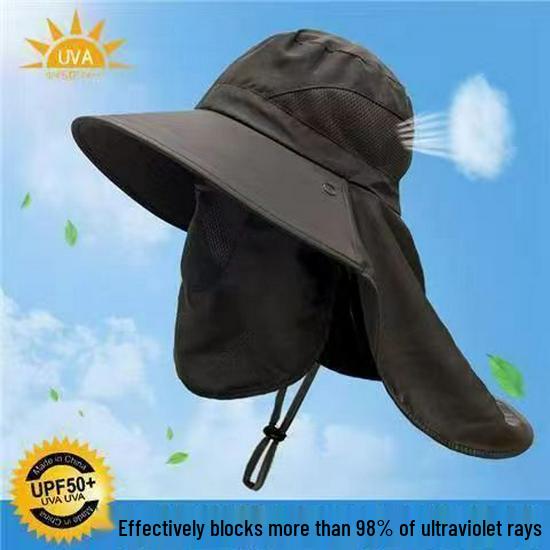 Men's Quick-Dry UV Protection Fishing Hat with Face and Neck Shield