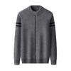 Chaqueta Cárdigan de Punto para Hombre Otoño e Invierno Nuevo Estilo Cárdigan para Jóvenes y Mediana Edad Suéter Grueso con Cuello Alto Chaqueta de Moda