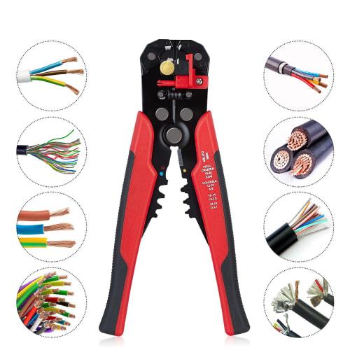 3-in-1 Wire Stripper and Electrician's Pliers with Wire Cutting, Stripping, and Easy Crimping Functions, Cable Stripper, Automatic Adjustment, Wire Cu