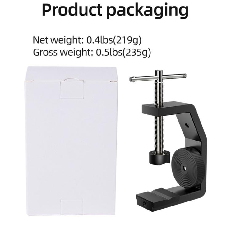 Tabletop Clamp with Multiple 1/4Inch Screw Port for Camera and Accessory  Tripod Head Fixing Clamp 3-60mm