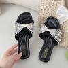 Beige Fashion Popular One-word Flat-bottomed Non-slip Slippers for Women's Summer Wear 2025 New Models with Skirts French Cool Slippers