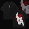 Seven Deadly Sins Escanor Löwen-Sünde Doppelseitiger Druck T-Shirt Schwarz Gewaschen Übergröße Baumwolle Lässig Streetwear T-Shirt Für Anime Fans