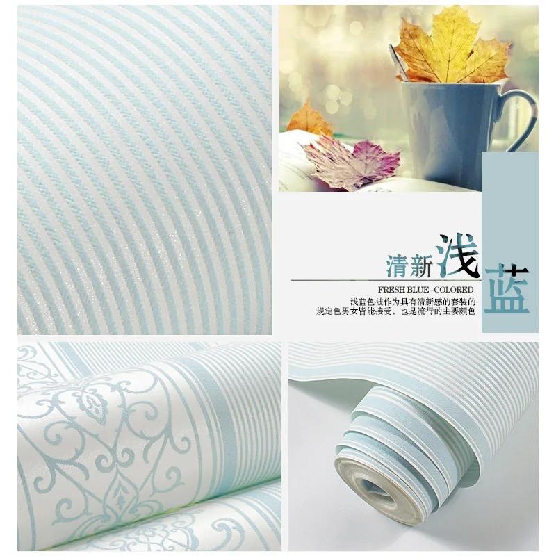 Grey/White/Beige/Pink Shimmer Damask Striped Wallpaper For Bedroom Modern Embossed Texture Wall Paper Roll Home Decor