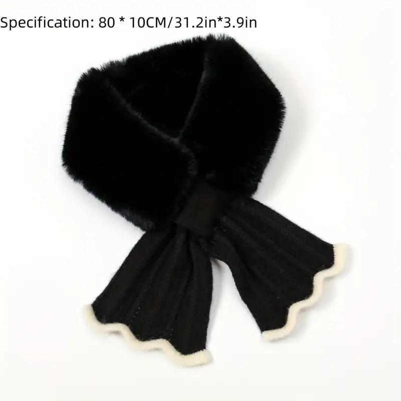 

Пушистый шарф Женский осенне-зимний универсальный корейский стиль Толстый теплый вязаный плюшевый чехол для шеи one size