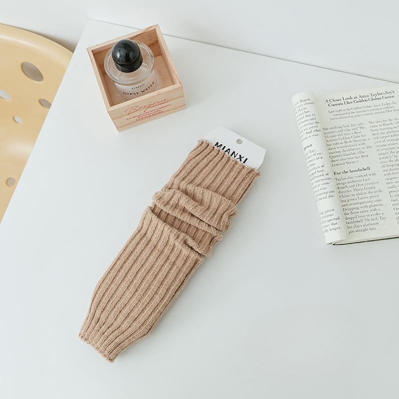 White Pile Socks, Women's Leg Covers, Slimming Spring and Autumn Calf Socks, Long Stockings, Autumn and Winter Socks