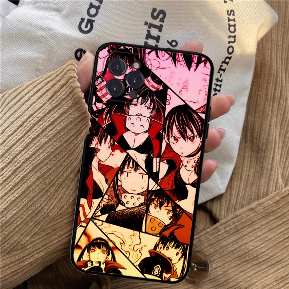 Fire Force Phone Case For iPhone 15 14 11 12 13 Mini Pro XS Max Cover 6 7 8 Plus X XR SE 2020 Funda Shell