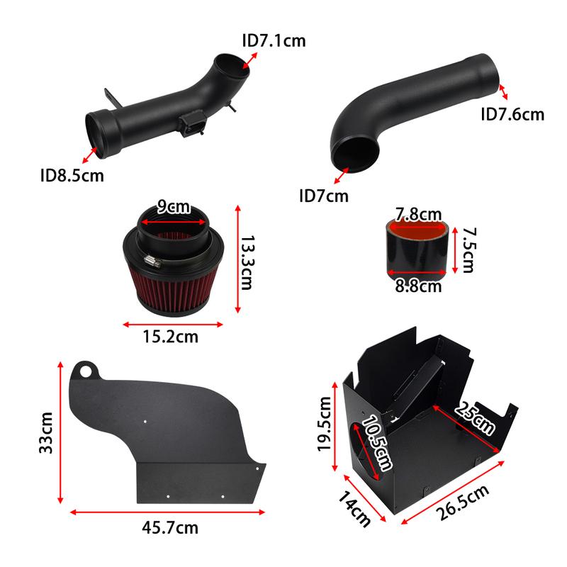 Intake Pipe Kit Cold Air Intake System Set For 2012+ BMW F22/F30/F32 125i/228i/320i/328i/428i IP-1043-BK