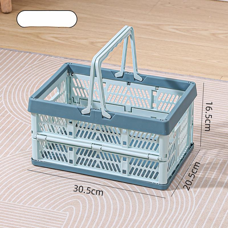Foldable Storage Basket, Shopping Cart, Utility Crate, Large Capacity Organizer for Groceries, Picnic, Supermarket