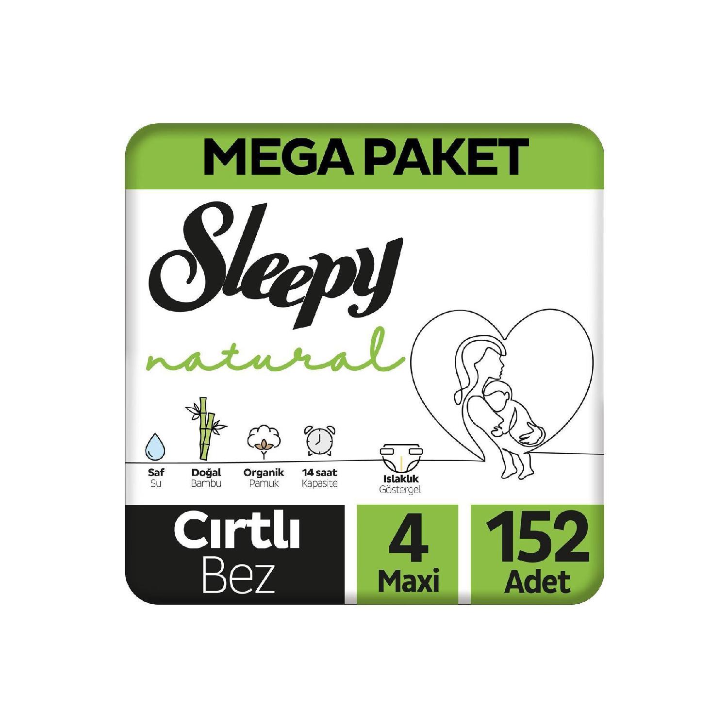 

Детские подгузники Natural Mega Package, размер 4 макси, 152 шт.