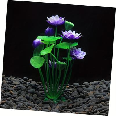 4 Pieces Simulation Lotus Artificial Plants - Ideal Decorative Accessories for Fish Aquariums