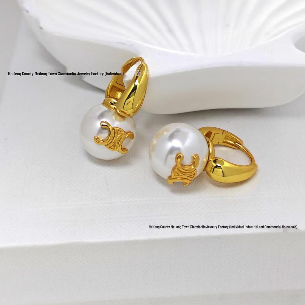 Arc de Triomphe Perlenohrstecker - Einzigartiges Französisches Luxusdesign