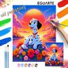 DIY Painting Kit Dalmatian Sunset Flowers Classic Style Home Decor Craft Gift Idea Art Supplies Canvas Wall Decor Painting Sets