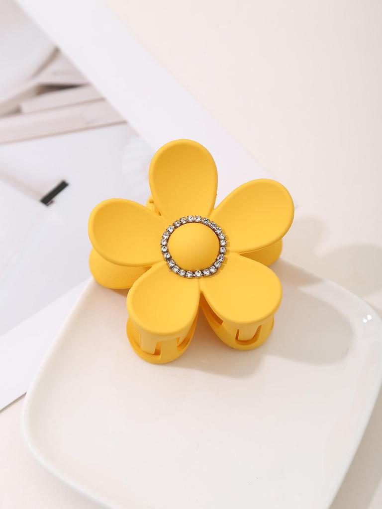 Hot-Selling European & American Hair Accessories: Shark Clip, Frosted Diamond Flower Hairpin