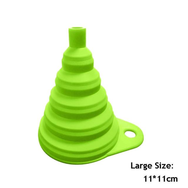 1pcs Mini Foldable Funnel Silicone Funnels Be Hung Household Liquid Dispensing Kitchen Tools