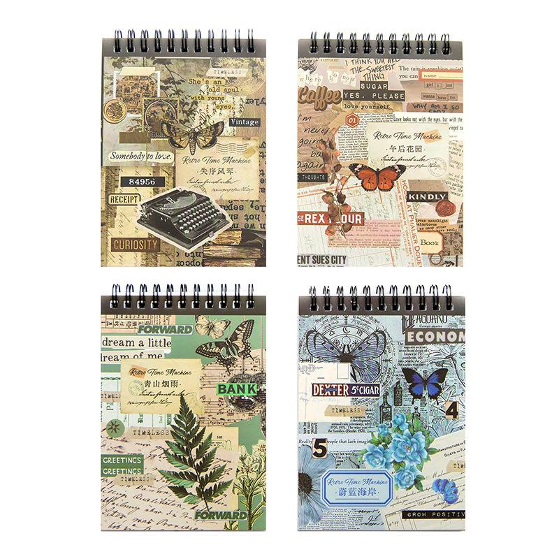 50 Sheets Vintage Large Size Journal Collage Stickers, Mixed Various Patterns, Journal DIY Decoration Material Set