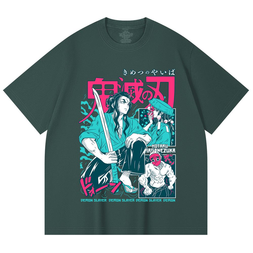 230 Gsm 100% Cotton Demon Slayer V94 Haganezuka Print Unisex Heavy Cotton T Shirt