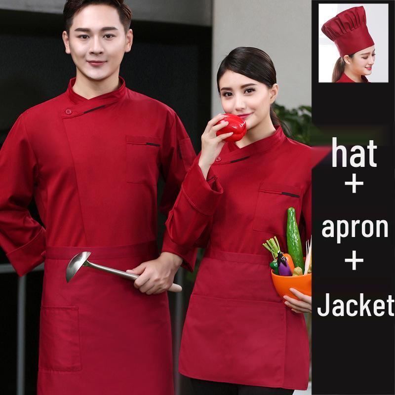 Unisex Fleece-Lined Chef Uniform: Cold-Proof Long Sleeve for Autumn/Winter - Ideal for Restaurants, Catering, Hotel, and Cake Shops.