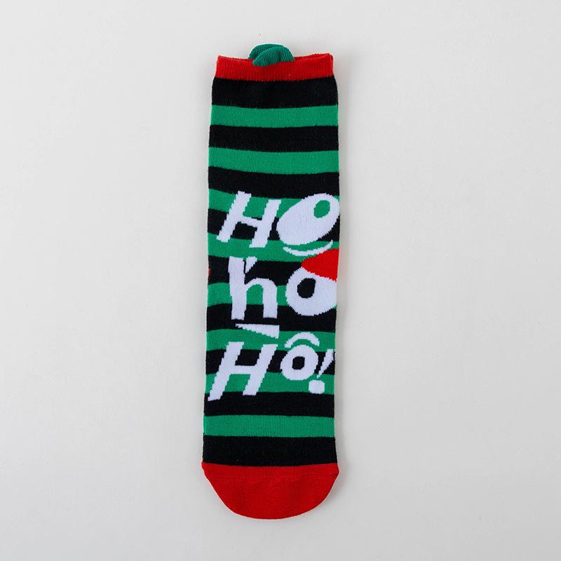 Christmas Socks, Santa Claus, Reindeer, Snowman, Gingerbread, Human Tube, Women's Socks, Cotton Cartoon, Autumn and Winter
