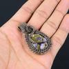 Copper Charoite Pendant Gemstone Jewelry, 999 Copper Wire Wrapped Pendant, Handmade Gift For Wife Pendant Jewelry