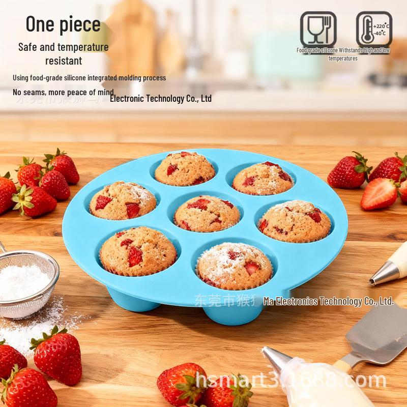 Silicone Muffin & Cupcake Baking Mold - Reusable DIY Baking Pan for Home красный