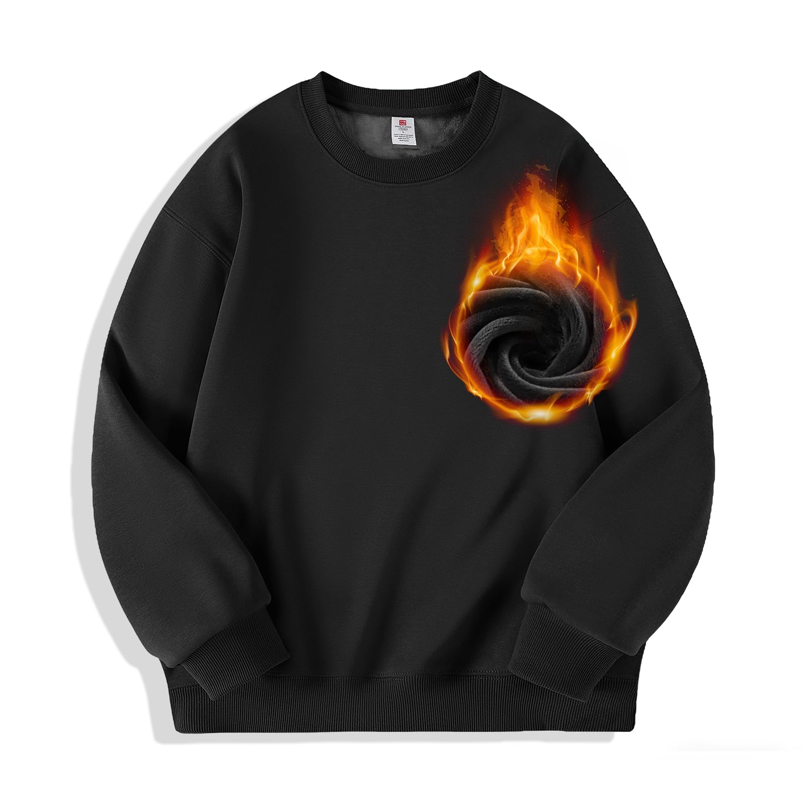 

SLEEPSINERO Plus Size Sweatshirt Fleece Loose Thick Cotton Sweatshirt for Warmth and Perfect for Fall and Winter Wear Women s [Warm Lining! Fit]