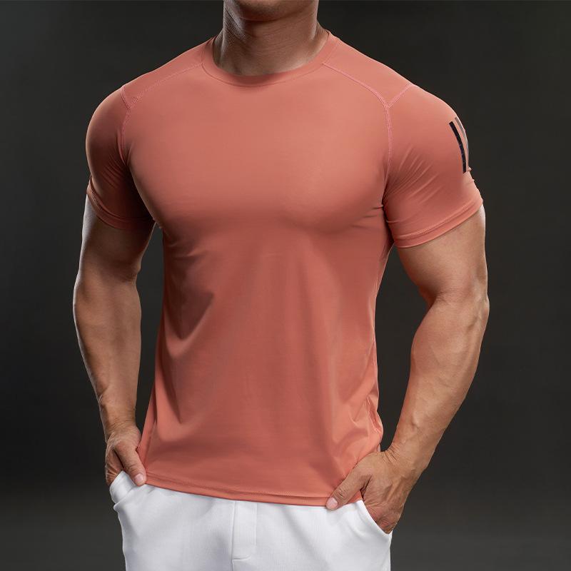 Summer Casual T-shirt, Fashionable Sports, Slim Fit, Elastic Fitness, Outdoor T-shirt