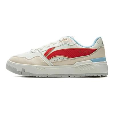 Li Ning Common 80s Classic Fashion Retro Versatile Thick Sole Comfortable Non-Slip Wear-Resistant Low-Top Skate Shoes Women Sneakers AGCV024-2