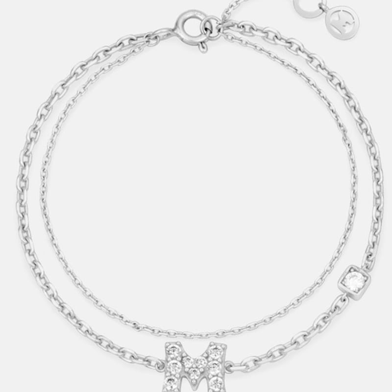 

METROCITY JEWELRY M Basic Sterling Silver White Bracelet A241SB9278WPA 18cm