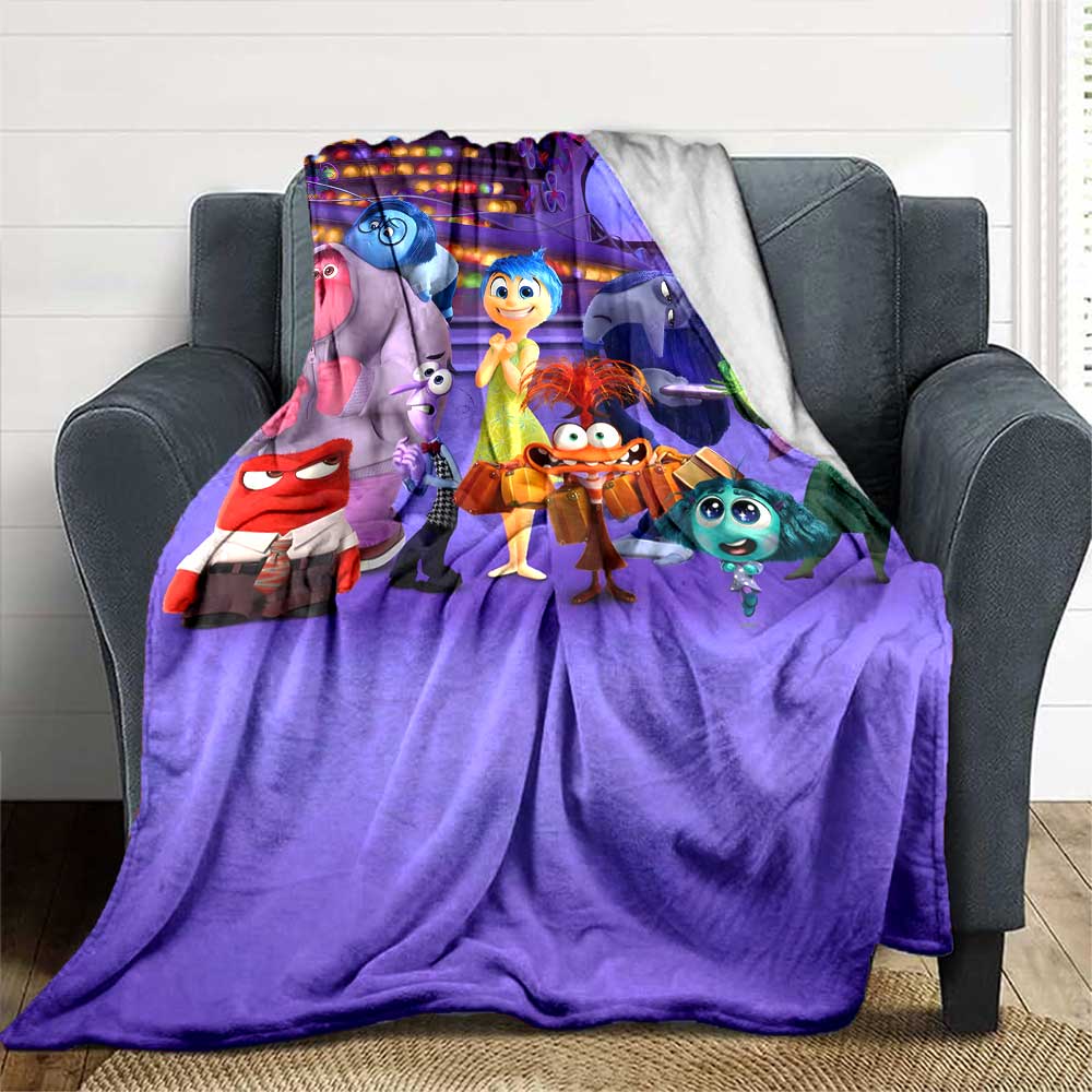 Inside Out Party Night Gift Blanket Comfortable ure for Sofa Couch Office Bed Picnics Four Seasons Universal Digital Print Birthday Christmas Y22