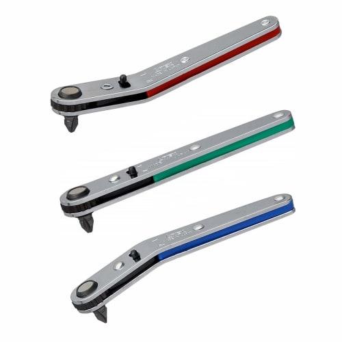 ANEX Ratchet Driver, Offset Type, Straight, 9-Piece Bit Set, No. 425-9B