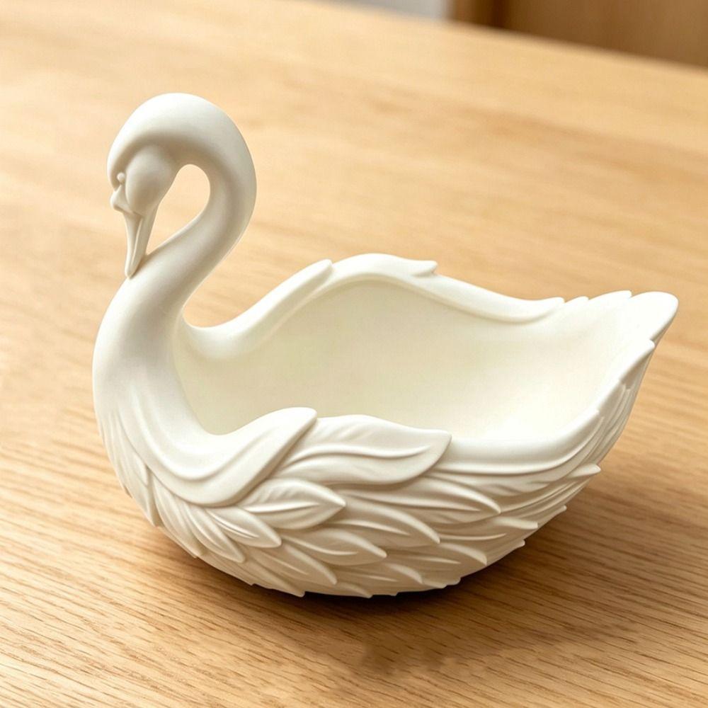 Handmade Swan Shaped Storage Tray Elegant Swan Organizer Centerpiece Key Wallet Holder Desktop Use
