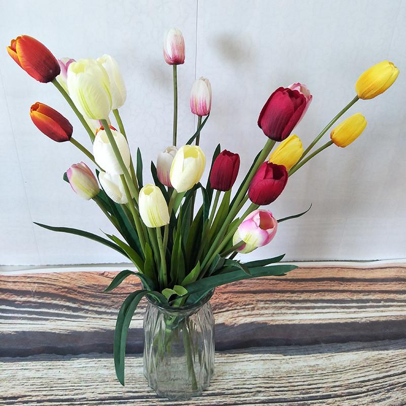 Realistic Tulip Simulation Flowers For Wedding Party Photography Props