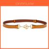 Leather Waist Belt For Women With Loop Closure And Stitching Detailing For Daily Style