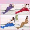 Scale Fish Vintage Pattern Mermaid Woollen Blanket Knitted Cozy Spring Autum