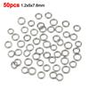 50pcs Solid Ring Fishing Split Rings 50pcs Pack Jig Rings Assist Hook Rings  Freshwater Fishing