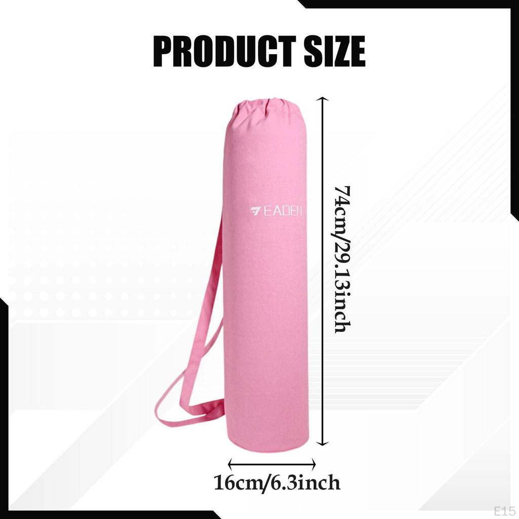 Mat Bag Carrier Multifunctional Gym Pouch Canvas Shoulder Storage Tote for Travel Office