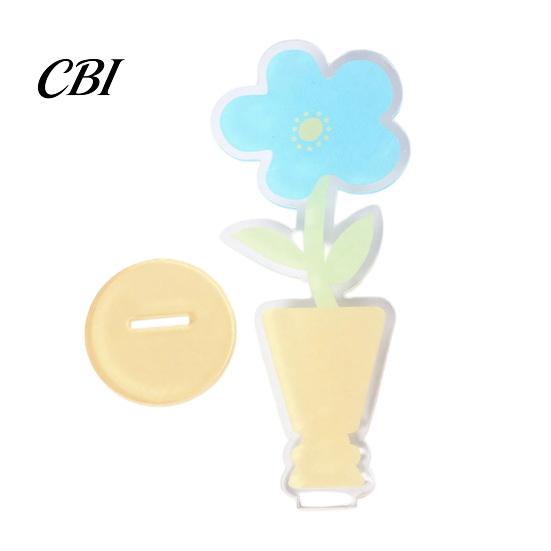 Transparent Card Holder Acrylic Desk Memo Holder, Flower Shaped Photo Display Clip Stand, Home Durable Office Table Number for Cards Paper Note