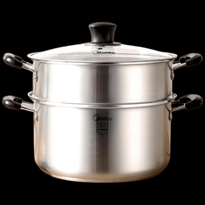 Midea 304 Stainless Steel Double-Layer Steamer Pot