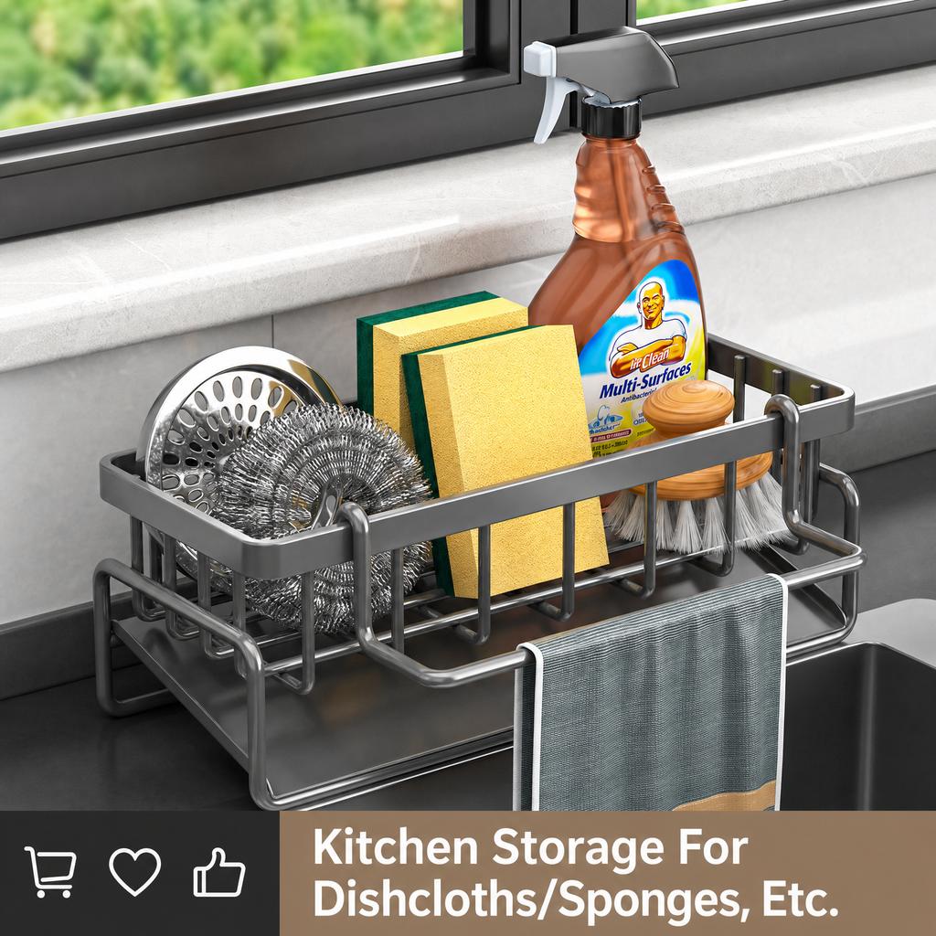 Sink Caddy Kitchen Storage Rack