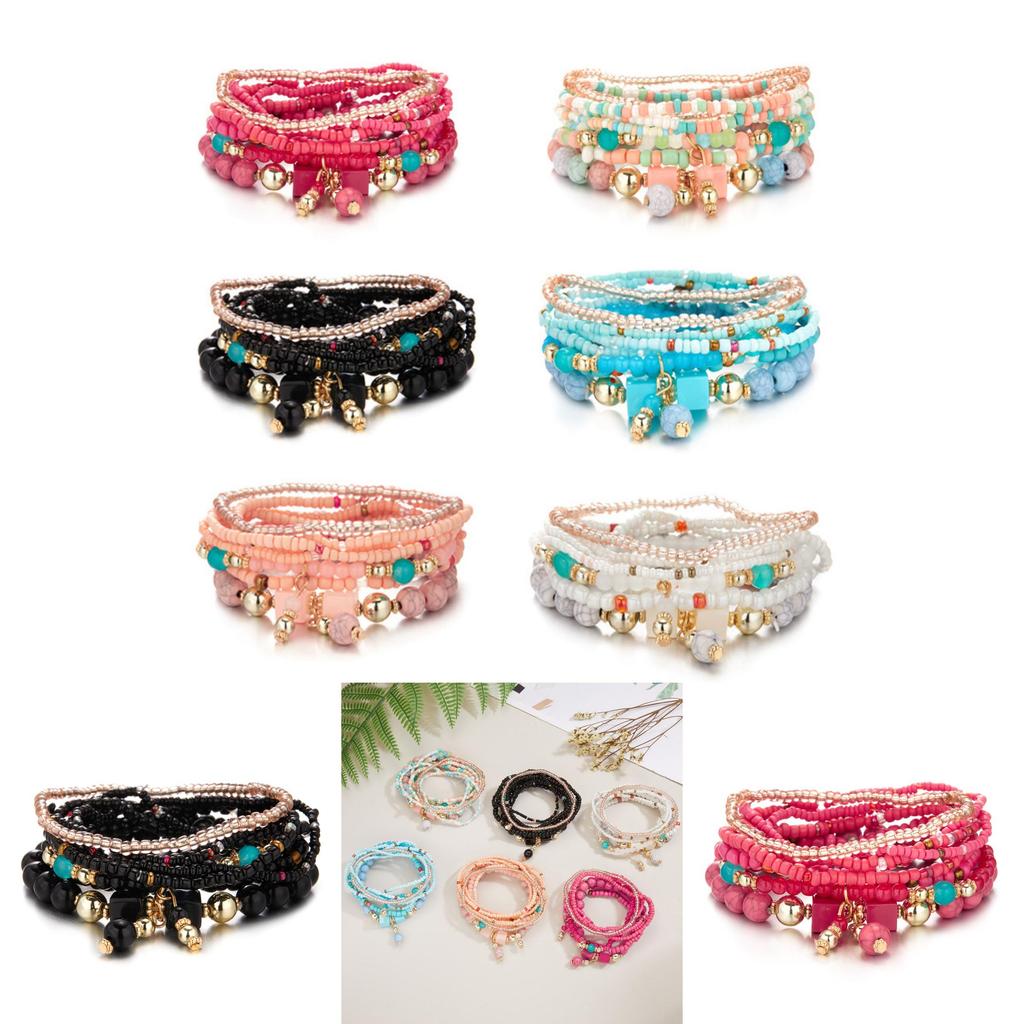 Bohemian Style Handmade Beaded Bracelets With Geometric Design For Women And Special Occasions