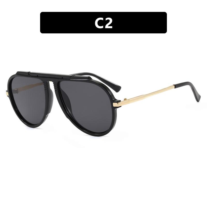 Personalized toad-shaped single beam sunglasses, new European and American sunglasses, retro fashion UV-proof sunglasses