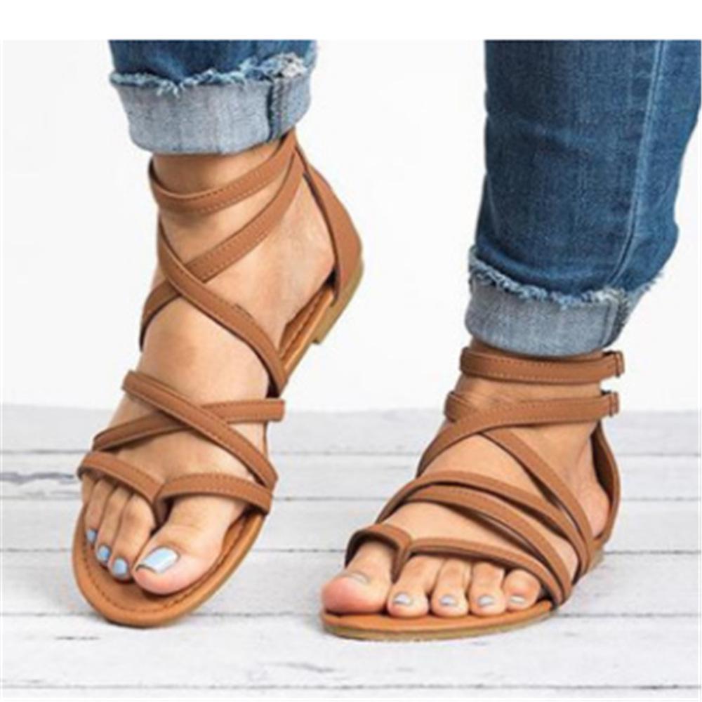 Sandalias de Tanga de Tacón Cerrado Verano 2021 – Estilo Europeo y Americano, Talla 43