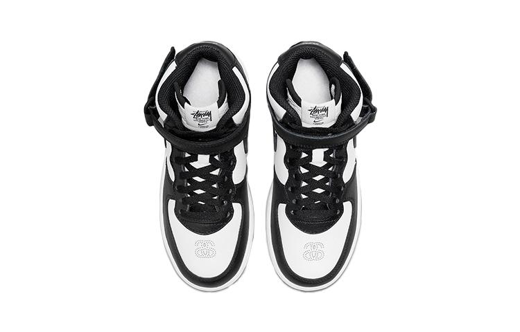 Nike Air Force 1 Mid Stussy Light Bone Black PS DN4158-002