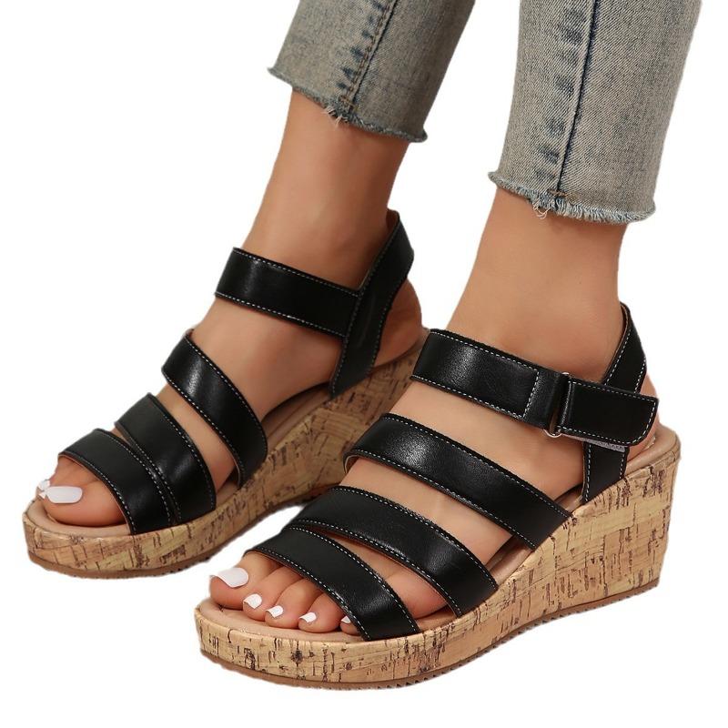 Slope Heel Sandals Women Summer New Velcro Sandals