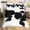 Cowhide Sunflower Duvet Cover Western Farm Animal Skin Bedding Set Microfiber Cow Fur Comforter Cover Twin For Boys Girls Room